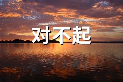 对不起一个人的说说(39句)