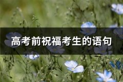 高考前祝福考生的语句(必备148句)