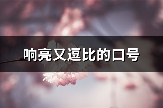 响亮又逗比的口号