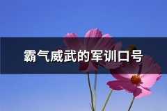 霸气威武的军训口号