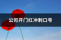 公司开门红冲刺口号