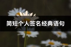 简短个人签名经典语句(67句)