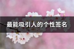 最能吸引人的个性签名(精选66句)
