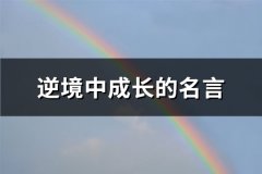 逆境中成长的名言(实用65句)