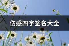 伤感四字签名大全(优选54句)