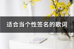 适合当个性签名的歌词(共72句)