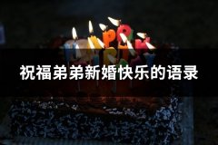 祝福弟弟新婚快乐的语录(优选54句)