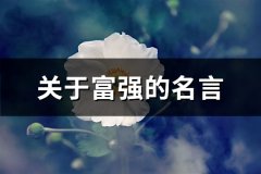 关于富强的名言(优选36句)