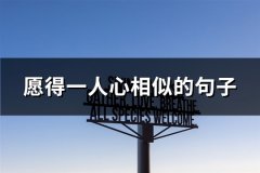 愿得一人心相似的句子(推荐54句)