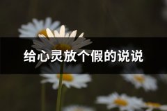 给心灵放个假的说说(精选73句)