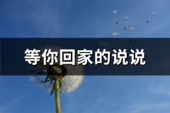 等你回家的说说(38句)