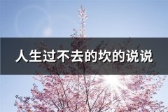 人生过不去的坎的说说(优选145句)