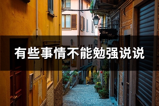 有些事情不能勉强说说(推荐113句)