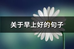 关于早上好的句子(优选162句)