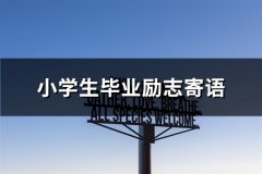 小学生毕业励志寄语(共167句)