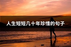 人生短短几十年珍惜的句子(优选20句)