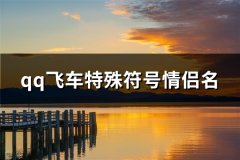 qq飞车特殊符号情侣名(共98对)