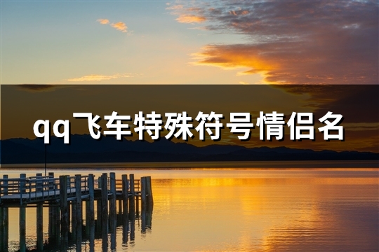 qq飞车特殊符号情侣名(共98对)