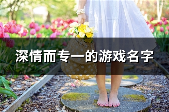 深情而专一的游戏名字(83个)