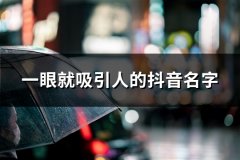 一眼就吸引人的抖音名字(99个)
