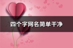 四个字网名简单干净(119个)