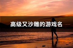 高级又沙雕的游戏名(138个)