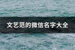 文艺范的微信名字大全(99个)