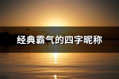 经典霸气的四字昵称(共114个)