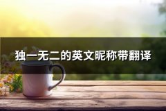 独一无二的英文昵称带翻译(共116个)