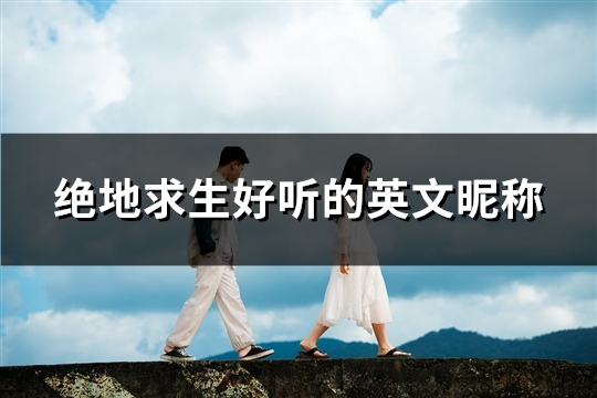 绝地求生好听的英文昵称(共85个)
