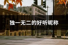 独一无二的好听昵称(104个)