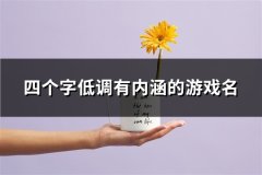 四个字低调有内涵的游戏名(100个)