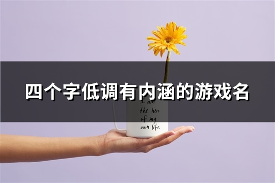 四个字低调有内涵的游戏名(100个)