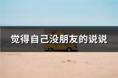觉得自己没朋友的说说