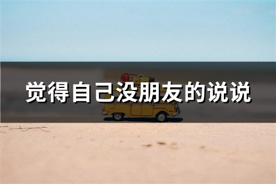 觉得自己没朋友的说说