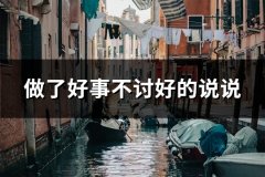 做了好事不讨好的说说