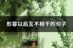 形容以后互不相干的句子