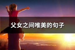 父女之间唯美的句子