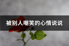被别人嘲笑的心情说说