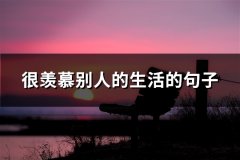 很羡慕别人的生活的句子