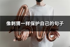 像刺猬一样保护自己的句子