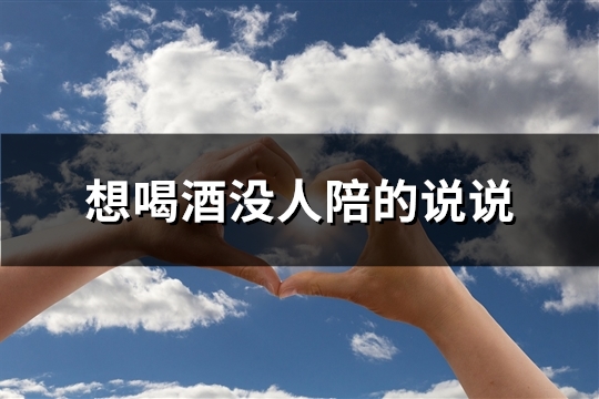 想喝酒没人陪的说说