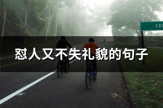 怼人又不失礼貌的句子